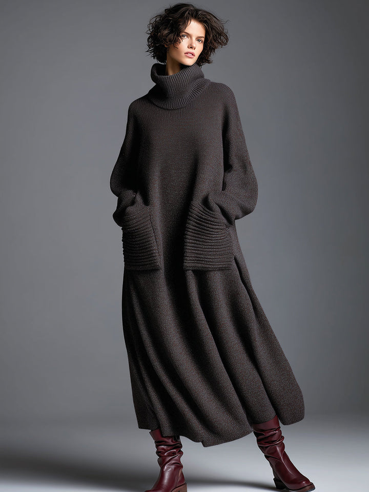 Morgan & Brooke | Brown Knit Dress