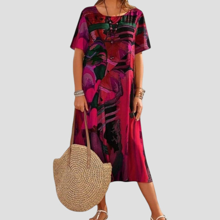 Morgan & Brooke | Ivory Tiered Midi Lightweight Viscose Dress