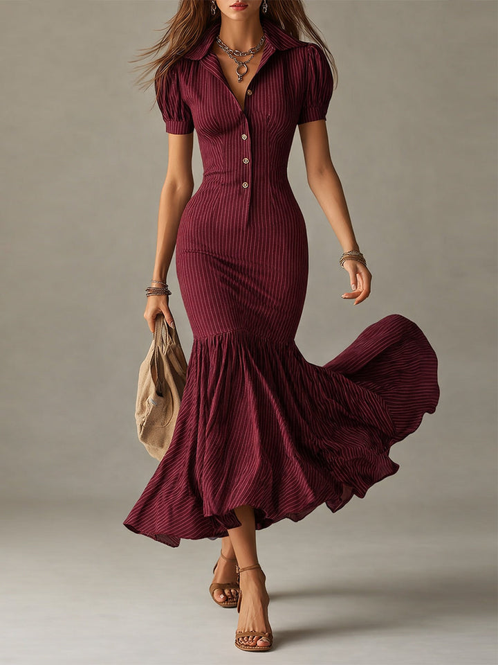 Morgan & Brooke | Striped Evening Dress