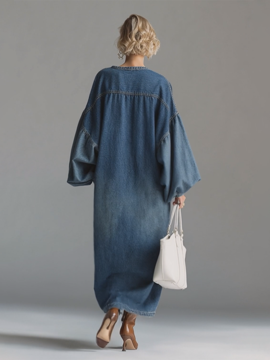 Morgan & Brooke | Blue Denim Evening Dress