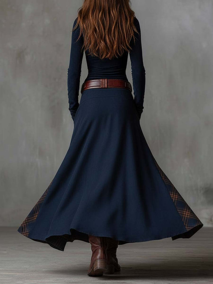 Morgan & Brooke | Suede Patchwork Dress