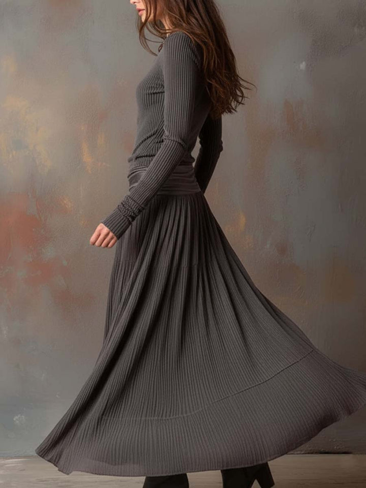 Morgan & Brooke | Charcoal Knit Dress
