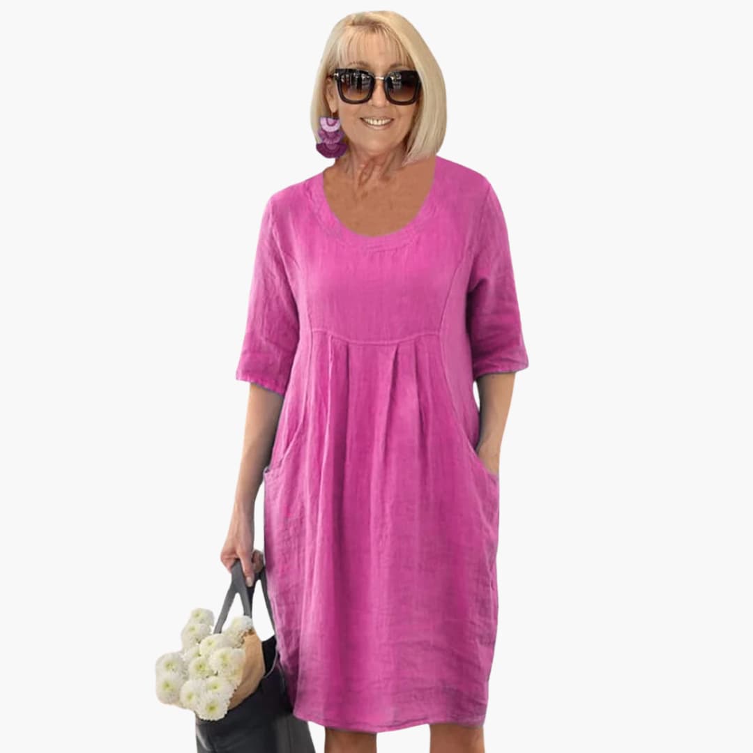 Morgan & Brooke | Pocketed Relaxed-Fit Jersey Tunic Dress