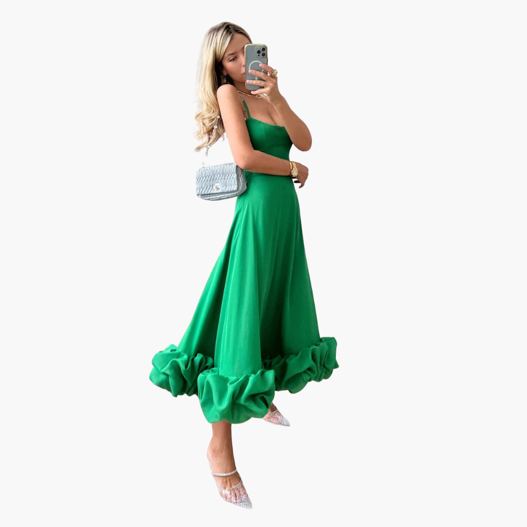 Morgan & Brooke | Ivory Bias-Cut Silk Dress