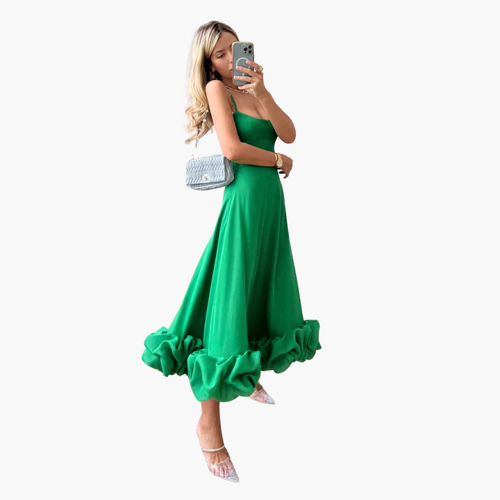 Morgan & Brooke | Ivory Bias-Cut Silk Dress