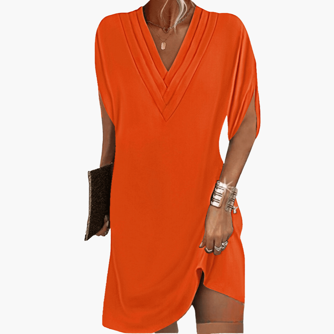 Morgan & Brooke | Ivory Sleeveless Crepe Shift Dress