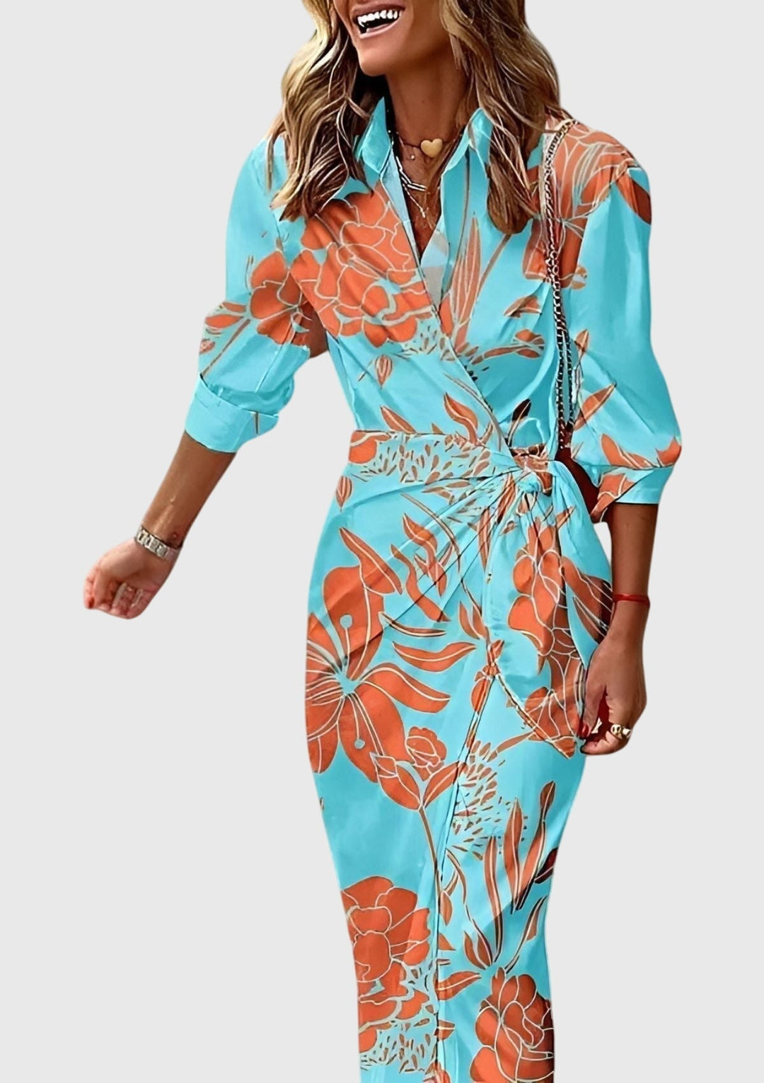 Morgan and Brooke | Everly™ | Wrap Dress with Print