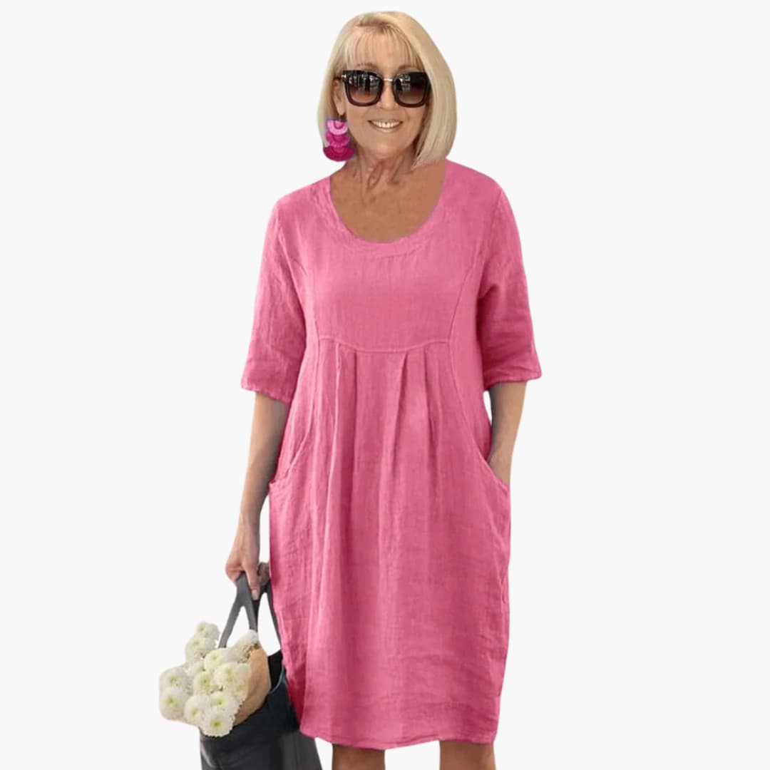 Morgan & Brooke | Pocketed Relaxed-Fit Jersey Tunic Dress