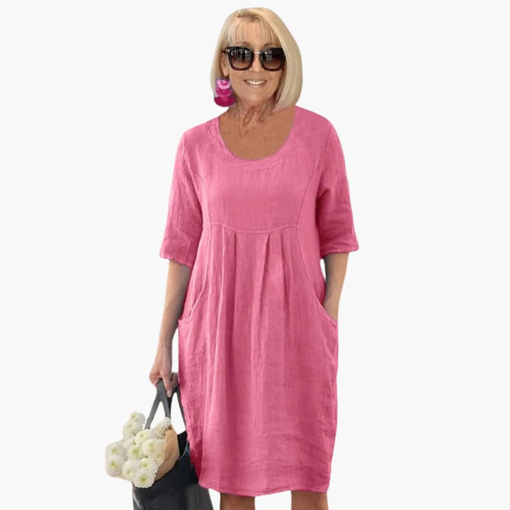 Morgan & Brooke | Pocketed Relaxed-Fit Jersey Tunic Dress