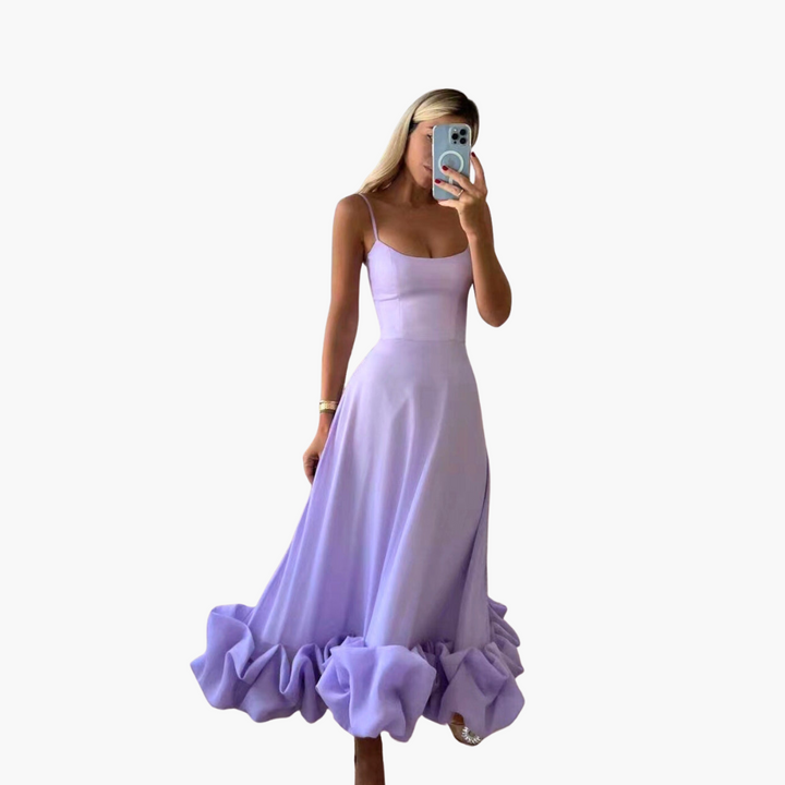 Morgan & Brooke | Ivory Bias-Cut Silk Dress
