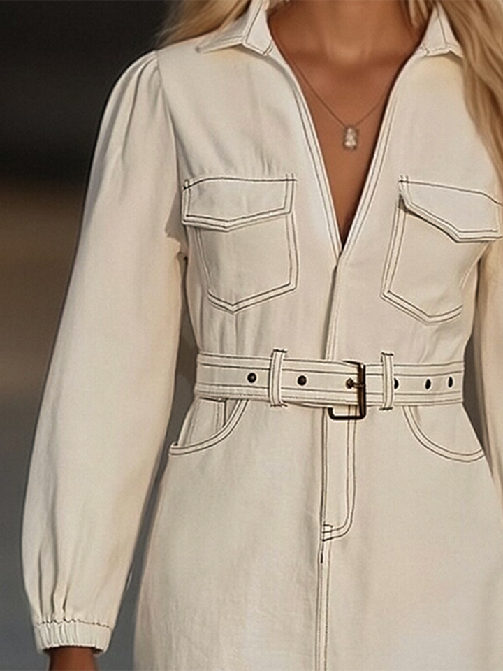 Morgan & Brooke | Denim Tassel Dress