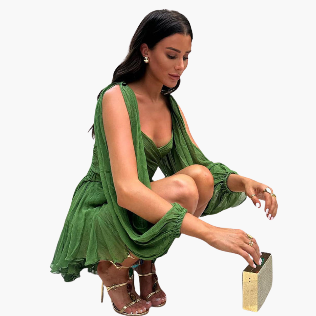 Morgan & Brooke | Balloon-Sleeve Mini Dress