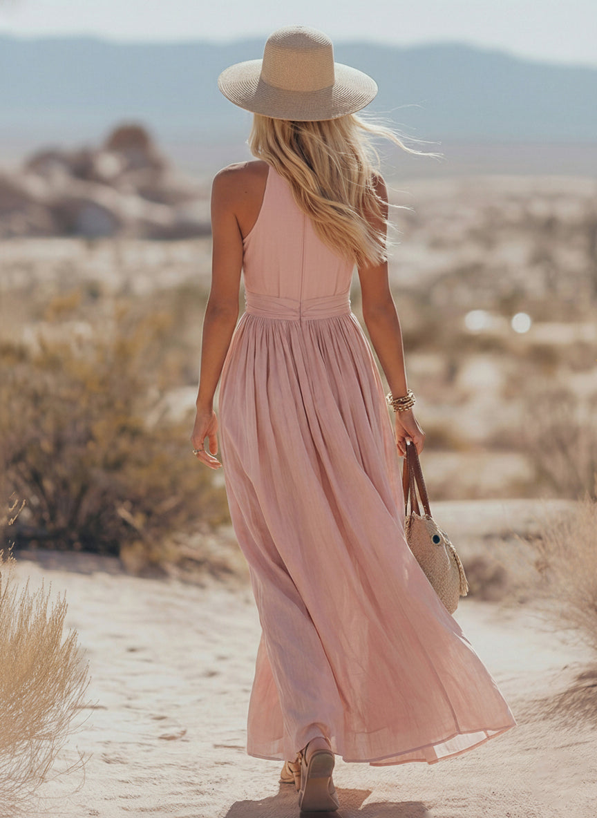Morgan & Brooke | Bohemian West Resort Elegant Sleeveless Dress
