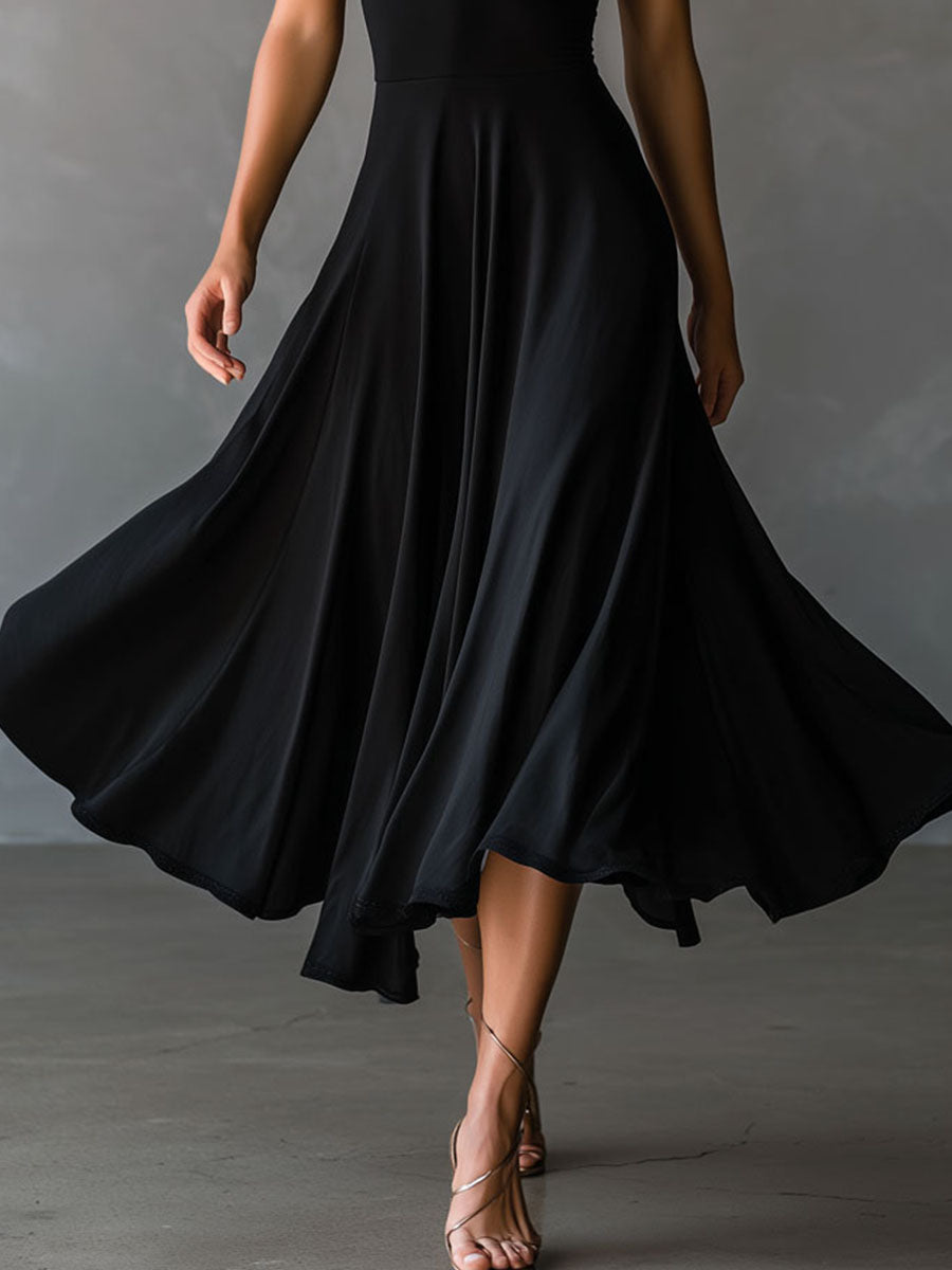 Morgan & Brooke | Black Halter Neck Evening Dress