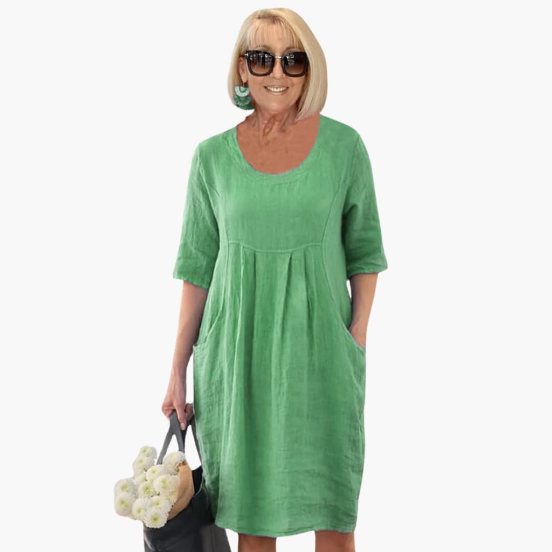 Morgan & Brooke | Pocketed Relaxed-Fit Jersey Tunic Dress