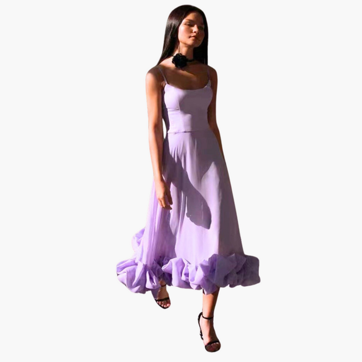 Morgan & Brooke | Ivory Bias-Cut Silk Dress