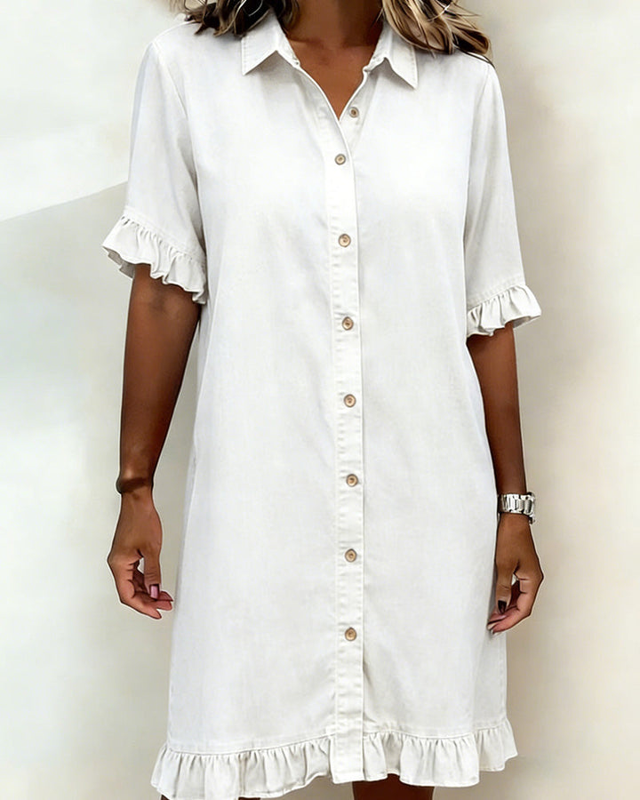 Morgan & Brooke | Light Blue Relaxed-Fit Washed Denim Dress