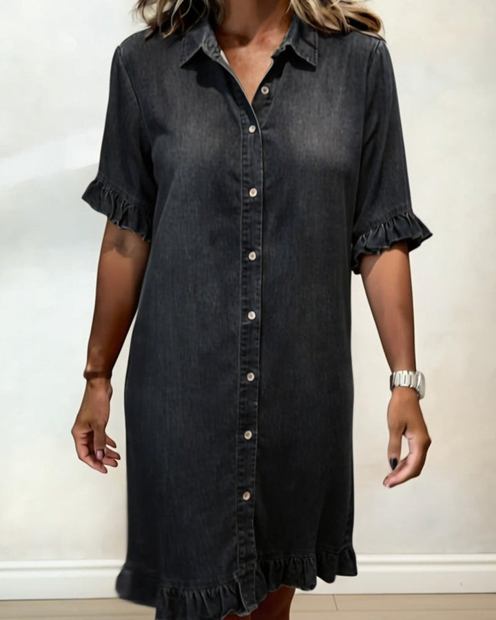 Morgan & Brooke | Light Blue Relaxed-Fit Washed Denim Dress