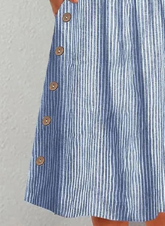 Morgan & Brooke | Striped Midi Cotton Dress