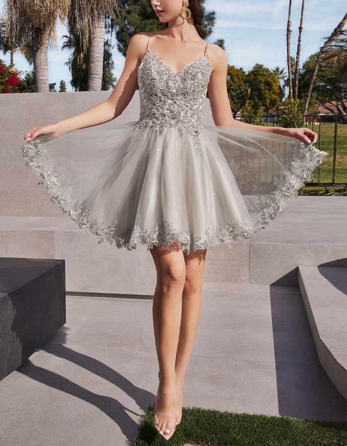Morgan & Brooke | Mint Green Tulle Cocktail Dress