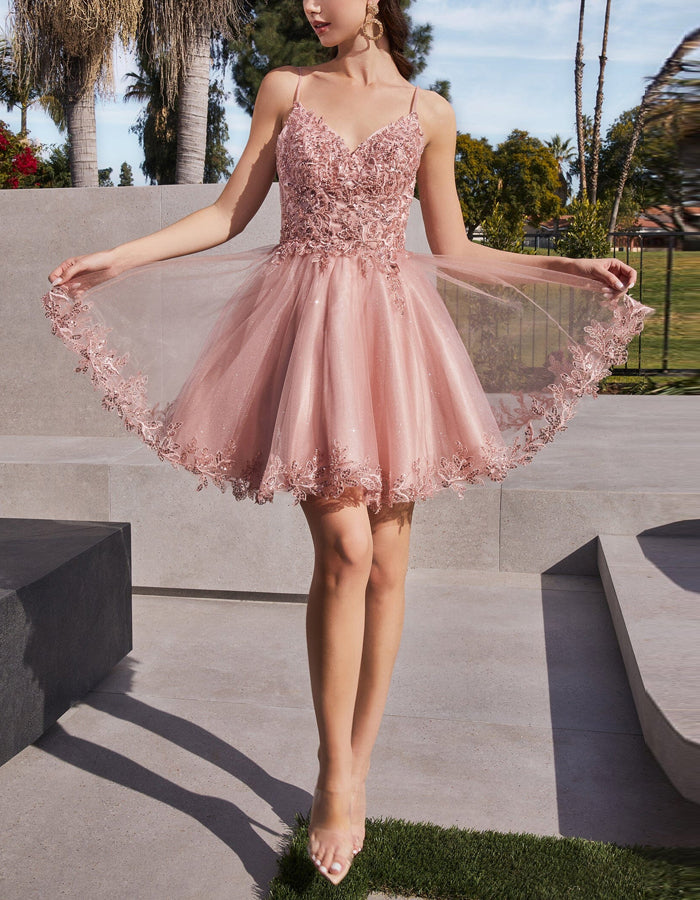 Morgan & Brooke | Mint Green Tulle Cocktail Dress
