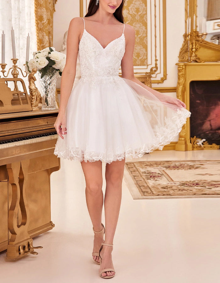 Morgan & Brooke | Mint Green Tulle Cocktail Dress