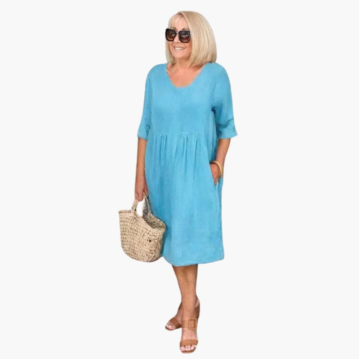 Morgan & Brooke | Pocketed Relaxed-Fit Jersey Tunic Dress