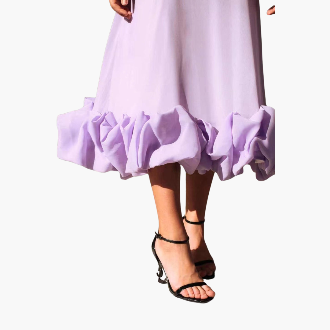 Morgan & Brooke | Ivory Bias-Cut Silk Dress