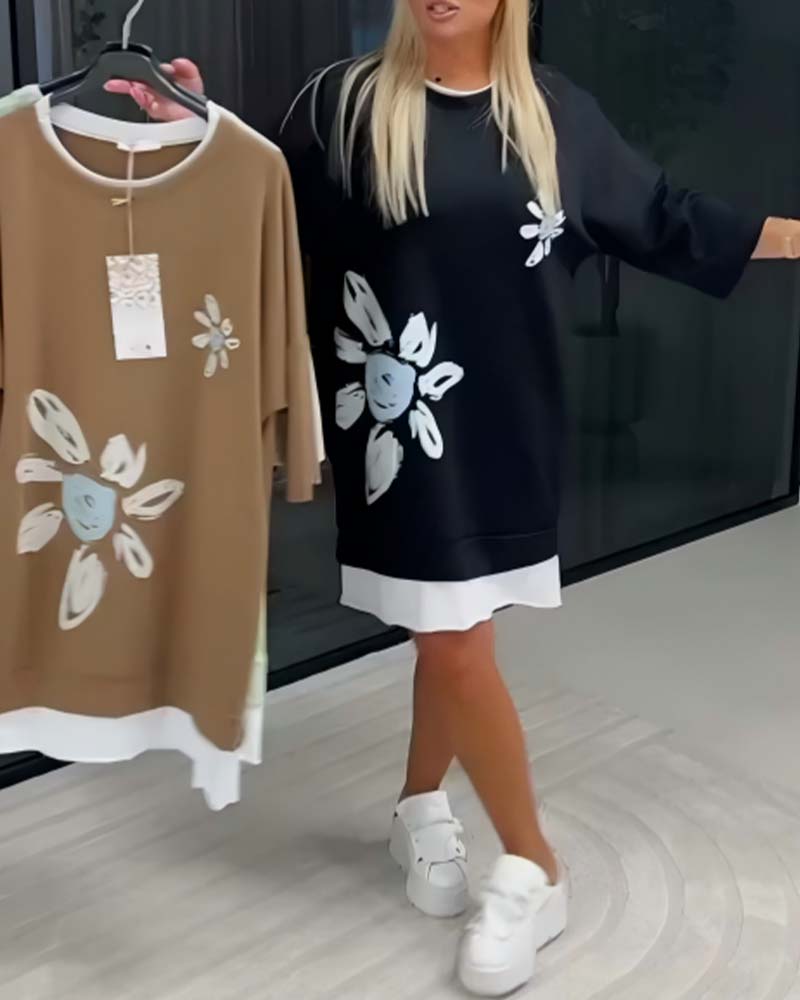 Morgan & Brooke | White Relaxed-Fit Knee-Length Cotton Dress