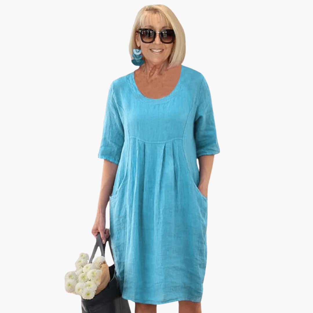 Morgan & Brooke | Pocketed Relaxed-Fit Jersey Tunic Dress