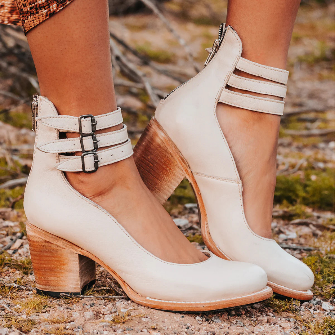 Morgan and Brooke | Vintage Leather Strap Heels