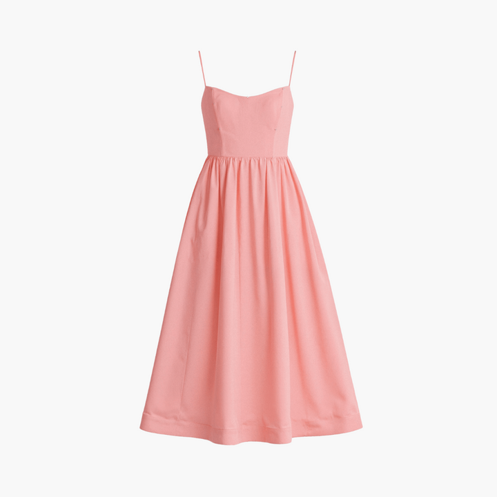 Morgan & Brooke | Ivory Bias-Cut Midi Chiffon Dress