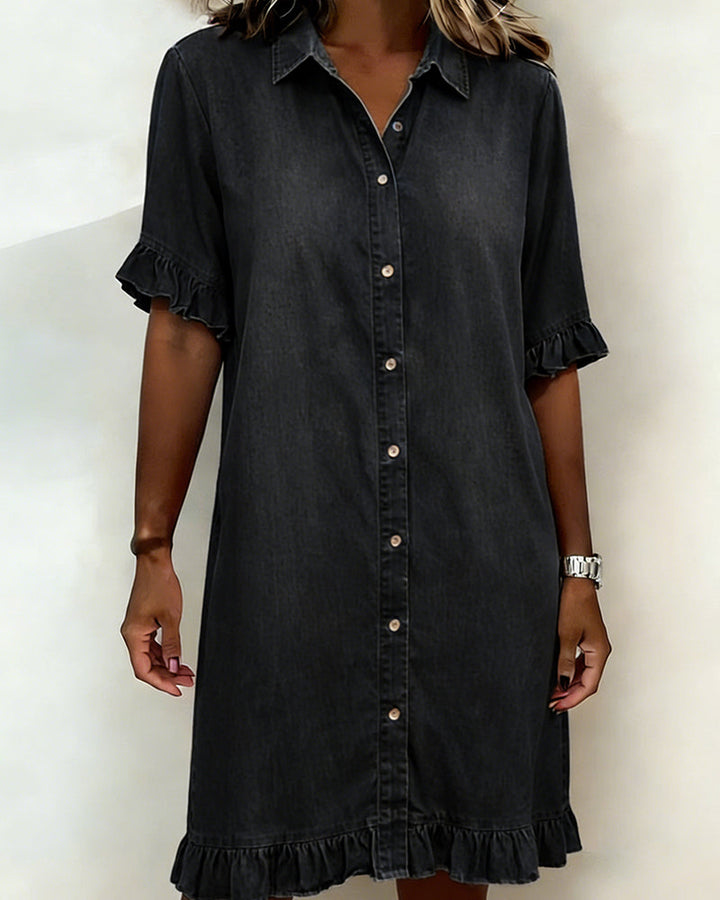 Morgan & Brooke | Light Blue Relaxed-Fit Washed Denim Dress