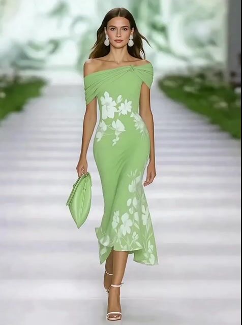 Morgan & Brooke | Green Lace Dress