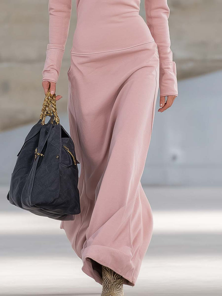 Morgan & Brooke | Pink V-Neck Evening Dress