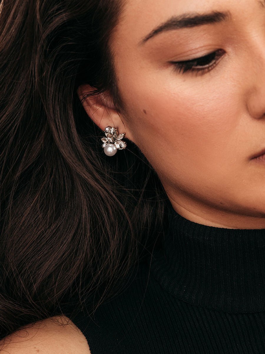 Bordeaux Gemstone Stud Earrings