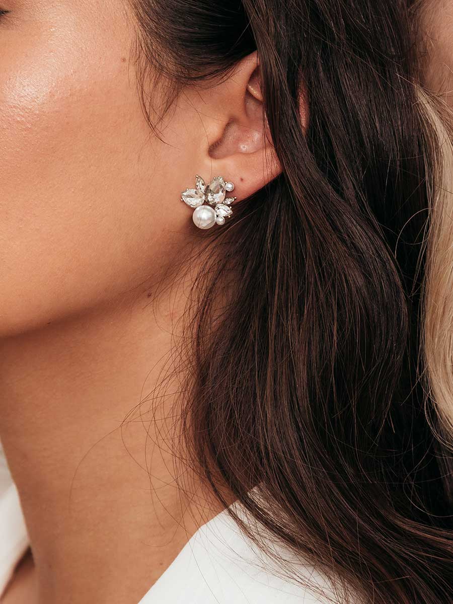 Bordeaux Gemstone Stud Earrings