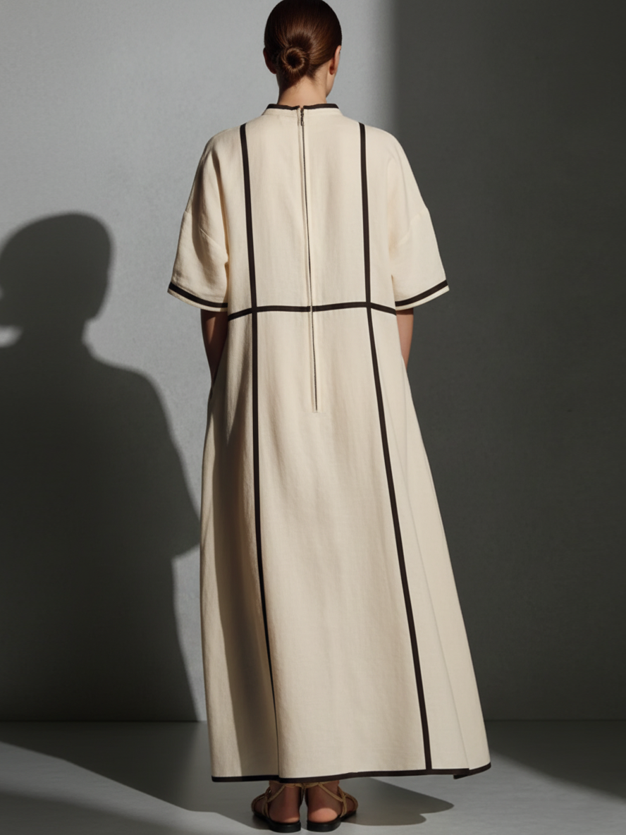 Morgan & Brooke | Beige Linen Dress