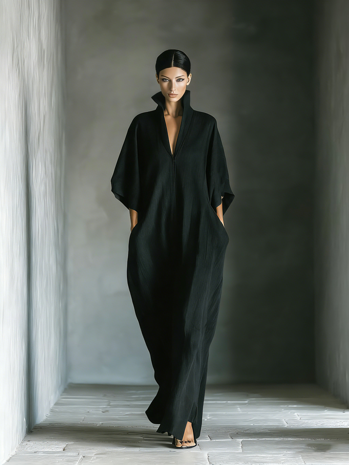 Morgan & Brooke | Black Cotton Dress