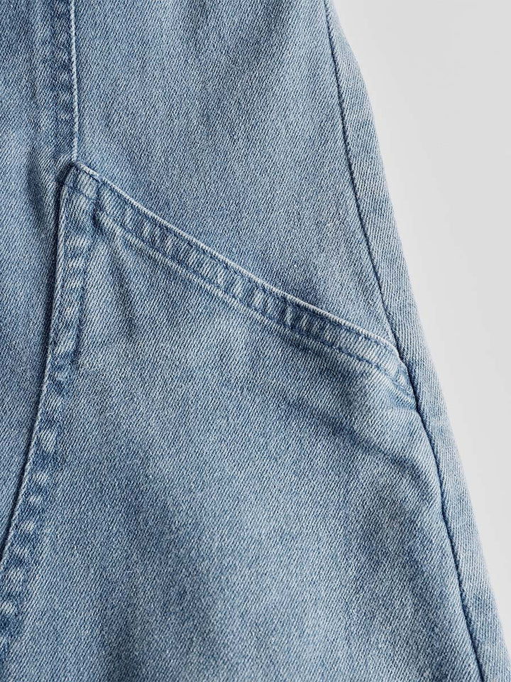 Morgan & Brooke | Blue Denim V-Neck Casual Dress
