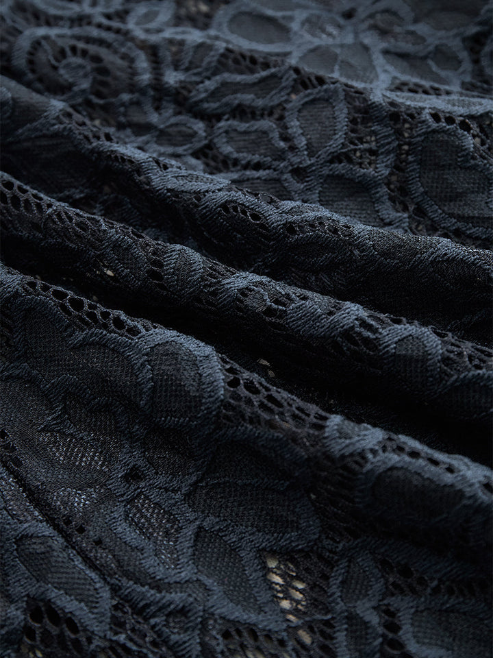 Morgan & Brooke | Blue Lace Sleeveless Casual Dress