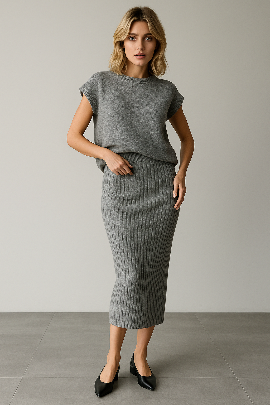 Morgan and Brooke | | Rib Sleeveless Set