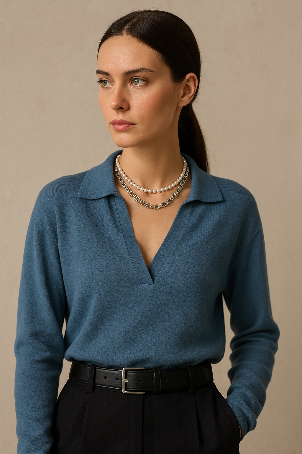 Morgan & Brooke | Short-Sleeve Ribbed Cotton Polo
