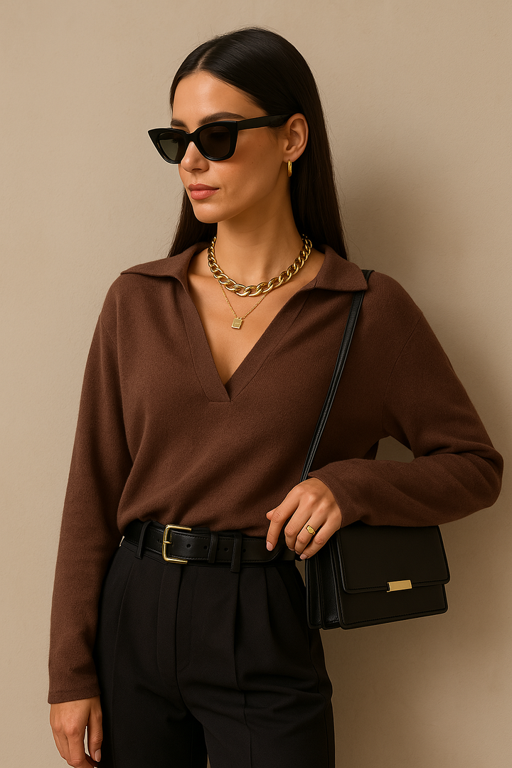 Morgan & Brooke | Short-Sleeve Ribbed Cotton Polo