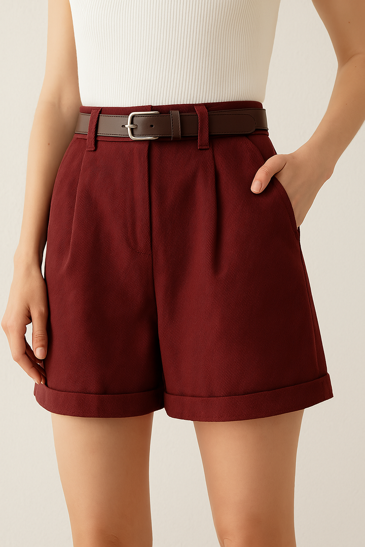 Morgan & Brooke | Khaki Relaxed-Fit Drawstring Cotton Shorts