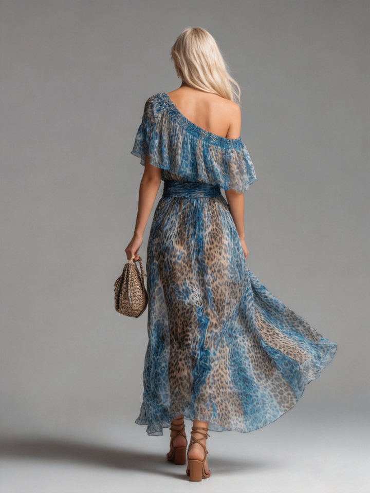 Morgan & Brooke | Chiffon Off-Shoulder Evening Dress