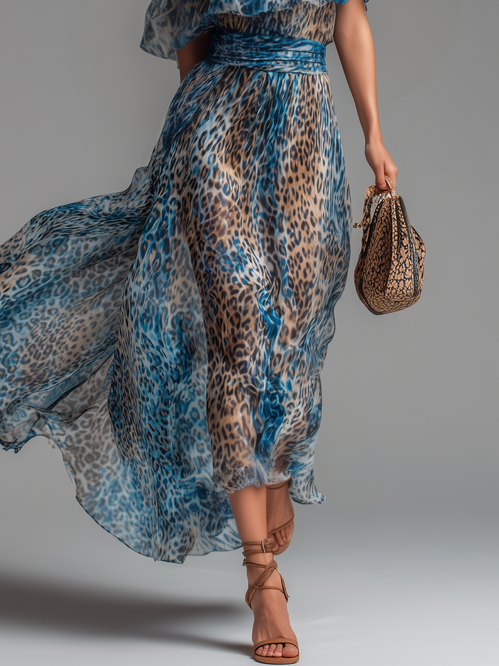 Morgan & Brooke | Chiffon Off-Shoulder Evening Dress