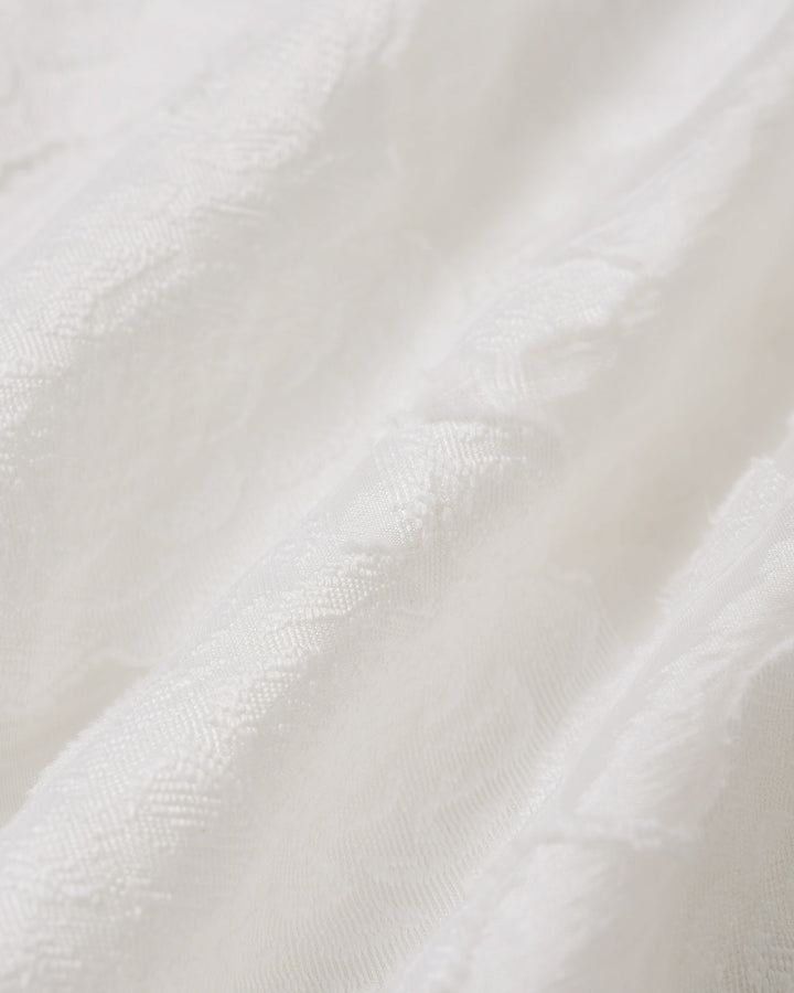 Morgan and Brooke | White Square Neck Cross Midi Dress