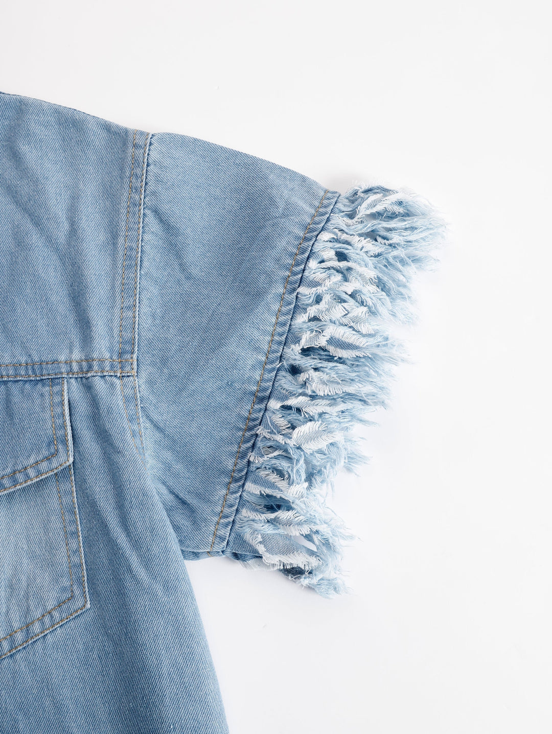 Morgan & Brooke | Denim Tassel Casual Dress