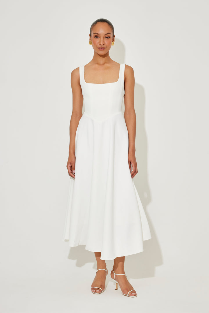 Morgan & Brooke | Flowy Midi-Length Lightweight Dress